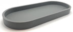 Happitasa Premium 12” x 5” Silicone Vanity Tray | Sink and Surface Organizer with Sturdy Non-Slip Base | Heat Safe, Dishwasher Safe (Grey) - color: Gray