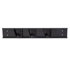 Restaurantware 17.7 Inch Snap-In Design Mop Holder, Black Plastic, 3 Customizable Slots, Screws Included