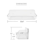No-Drill Acrylic Shower Caddy – Wall Mounted Bathroom Shelf with Drain Holes, Strong Adhesive, Large Capacity for Shower, Kitchen, RV – Sandra Series - size: Large