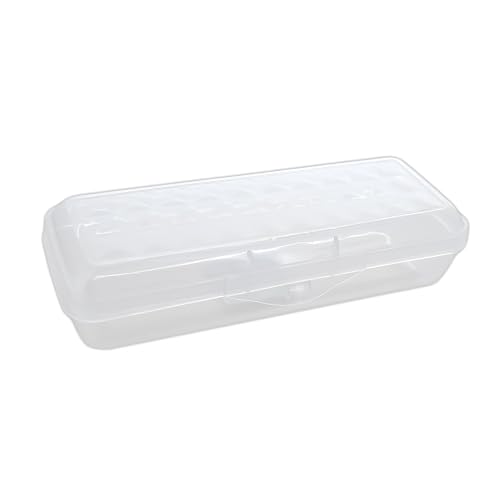 BAZIC PRODUCTS Plastic Pencil Case, Multi Purpose Organizer & Supply Holder, Clear Box Design, Durable Plastic Storage for School, Office, Classroom & Craft Supplies, 1-Pack - size: 1-Pack