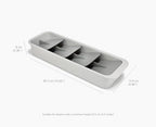 Joseph Joseph DrawerStore Compact Tiered Flatware Cutlery Kitchen Drawer Organizer, Disassembles for Easy Cleaning, Recycled Plastic - size: Compact, style: Flatware Organizer