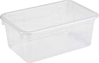 Storex Small Cubby Bin, 12.2 x 7.8 x 5.1 Inches, Translucent, 5-Pack (62461U05C) - color: Translucent, style: Bin Only