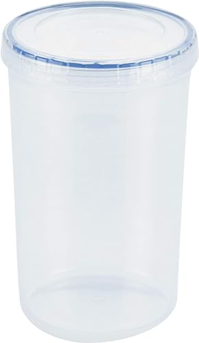LocknLock Easy Essentials Twist Food Storage lids/Airtight containers, BPA Free, Tall-44 oz-for Pasta, Clear (Pack of 2) - size: 44 Ounce (Pack of 2)