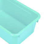 Storex Small Cubby Bins, Pack of 5, 12.2 x 7.8 x 5.1 Inches, Teal (62420U05C) - color: Teal, style: Bin Only