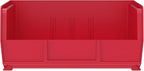 Akro-Mils 30235 AkroBins Plastic Storage Bins, Space-Saving Stackable Bins for Garage, Pantry, Craft Organization, 11" x 11" x 5", Red, 6-Pack - color: Red