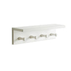 Entrance Coat Rack ，Coat Hooks, Wall-Mounted Wooden Hook Rack, Wall-Mounted Shelves are Very Suitable (White Color Finish—A-1) - style: White color finish—A-1
