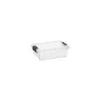 Superio Mini Storage Container Plastic Crayon Box Art Supplies and Sewing Case Stackable Clear Small Organizer for Beads, Stationery, Chalk, and Food, 0.7 Quart - size: 0.7 Quarts