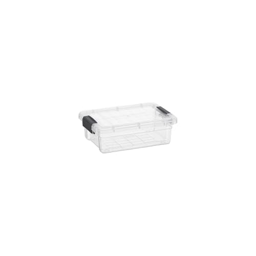 Superio Mini Storage Container Plastic Crayon Box Art Supplies and Sewing Case Stackable Clear Small Organizer for Beads, Stationery, Chalk, and Food, 0.7 Quart - size: 0.7 Quarts