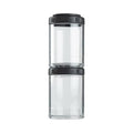 BlenderBottle GoStak Twist n' Lock Storage Jars, 150cc 2-Pak, Black - color: Black, size: 150cc (Pack of 2)