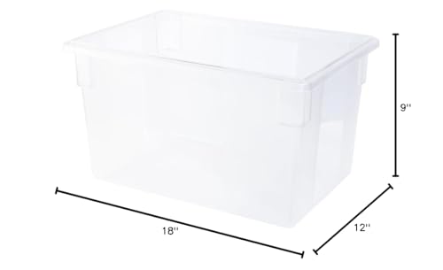 Rubbermaid Commercial Products Food Storage Box/Tote, 5 Gallon, Clear, for Restaurant/Kitchen/Cafeteria - color: Clear, size: 5 Gal, style: Container