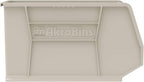 Akro-Mils 30265 AkroBins Plastic Storage Bins, Space-Saving Stackable Bins for Garage, Pantry, Craft Organization, 18-Inch x 8.25-Inch x 9-Inch, Stone, 6-Pack - color: Stone