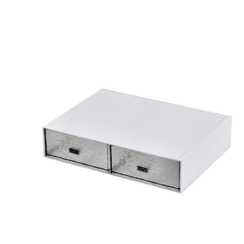 Desk Drawer Organizer, Stackable Office Supplies Desk Organizer, Plastic Plastic Storage Drawer, Desk Grocery Organizer For Stationery/Office Supplies (New White, 2 compartments) - color: New White, size: 2drawers