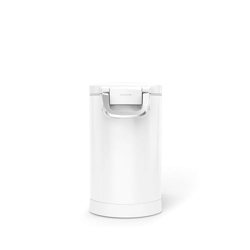 simplehuman 25 Liter, 27 lb / 12.2 kg Medium Pet Food Storage Container for Dog Food, Cat Food, and Bird Feed, White - color: White, size: Medium