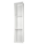 Narrow Shower Niche with Shelf，Stainless Steel recessed Wall Niche ，Three-Tier Shelves with Bathroom Storage/Remodel， Matte White （ 8"x 36"） - color: White, size: 36 * 8 in