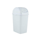 Superio Medium Trash Can with Lid 4.5 Gallon Plastic Swing Top Garbage Can Slim Waste Bin for Under Sink/Cabinet, Laundry Room, Kitchen, Office, Bedroom, Bathroom, College Dorm, 18 Qt, White - size: 4.5 Gallon, style: 1 Pack