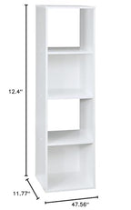 Closetmaid 4 Cube Stackable Storage, White - color: White, size: 4-Cube