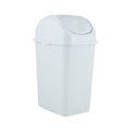 Superio Kitchen Trash Can with Swing Top Lid 9 Gallon Slim Waste Bin 37 Qt Sturdy Plastic Garbage Can Medium Recycling Bin for Office, Bathroom, Under Counter, Dorm, Bedroom (White) - size: 37 Qt., style: 1 Pack