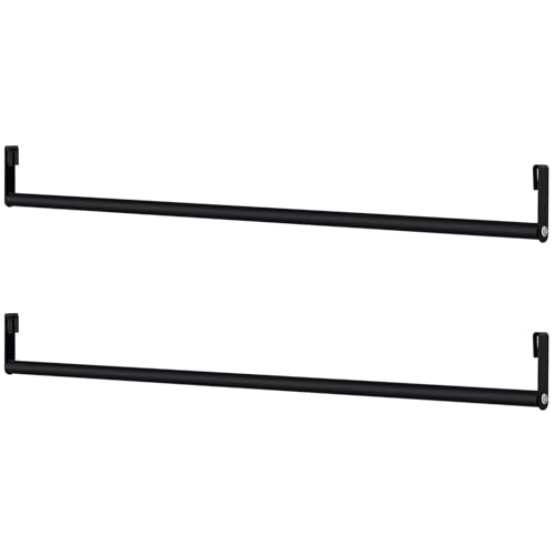 Threehoney 2 Pack Wire Shelving Garment Hanger Bar Wire Shelving Accessories Industrial Closet Clothes Rods for Home Retail Store(Black,48 Inch) - color: Black, size: 48 Inch