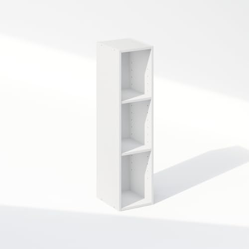 Furinno Reed 3-Tier Closet Organizers and Storage, Closet Organizer, Open Shelf Closet Storage, for Wardrobe, Bedroom, Living Room, 8-Inch Width, White - color: White, size: 3-Tier; 7.9" W