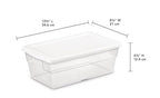 STERILITE 6-Quart Storage Bin Shoe Box - Clear (4)