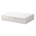 Desk Organizer with Drawers Stackable Storage Drawers, Plastic Compact Desk Storage Box Great for Office School Home Small Space- 1drawers (White) - size: 9*6.5*2inch - 1 Compartment