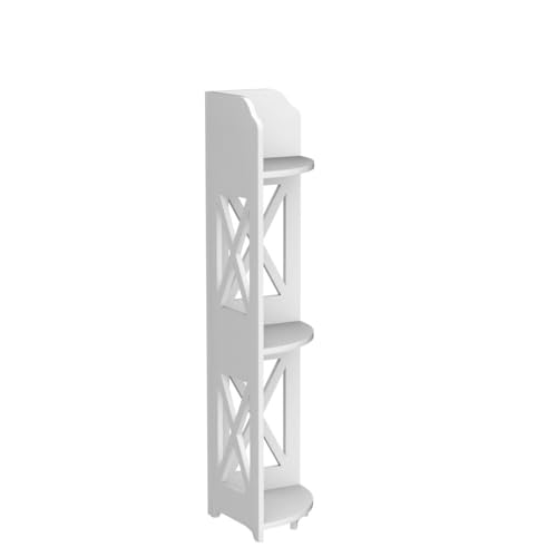 J JINXIAMU Corner Shelf Stand, Storage Organizer Great for Bathroom, Corner Shelf Perfect for Small Space,Waterproof Stand Also Use for Toilet Paper Stand,White - color: White
