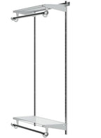 Rubbermaid Configurations Closet Shelves & Hanging Kit (2) 26" Shelves Titanium Custom Pantry Organizer and Storage/Clothes Rack for Home/Laundry/Bathroom/Mudroom/Pantry/Linen Closet