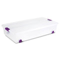 Sterilite 12-Pack ClearView Latch Box, Wheeled Underbed Organizer Bins for Home, 60 Quart - size: 12 Pack, style: 60 Quart