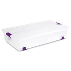 Sterilite 12-Pack ClearView Latch Box, Wheeled Underbed Organizer Bins for Home, 60 Quart - size: 12 Pack, style: 60 Quart