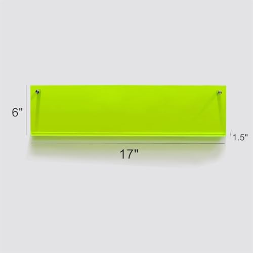 ROYALITA 2-Pack Acrylic Magazine Holder Brochure Holder, 17" Record Holder Magazine Rack, Fashion Hanging Bookshelf Literature Storage Rack for Waiting Room, Living Room, Office, Green 17 Inch - color: Green, size: 17 Inch