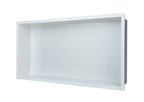 24"x12" Shower Niche Insert Tile Ready ，Stainless Steel Recessed Shower Caddy ，Bathroom remodel，Matte White （ 24 x 12 in） - color: White, size: 12 * 24 in