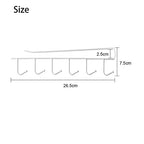 Cup Holder Under Cupboard,Kitchen Under Cabinet Utensils Hanging Hooks Rack, Drilling Free Cabinet Door Hanging Hook Rack,6 Hooks Kitchen Storage Utensil Organizer Hook Rack,2 Pack (White) - color: White 2pcs