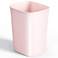 CEROELDA Bathroom Trash Can with Lid, 10L/2.6 Gal Small Garbage Can with Press Top Lid, Slim Plastic Waste Basket for Toilet, Office, Bedroom(Pink) - color: 1 Pack-No Lid-Pink
