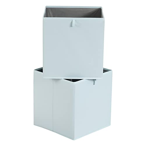 Amazon Basics Collapsible Cube Organizer Bins, Closet Storage Baskets for Shelves with Secure Pull Handle, Foldable Space-Saving, Jade Green, 13x15x13", 6-Pack - color: Jade Green, size: 13x15x13"