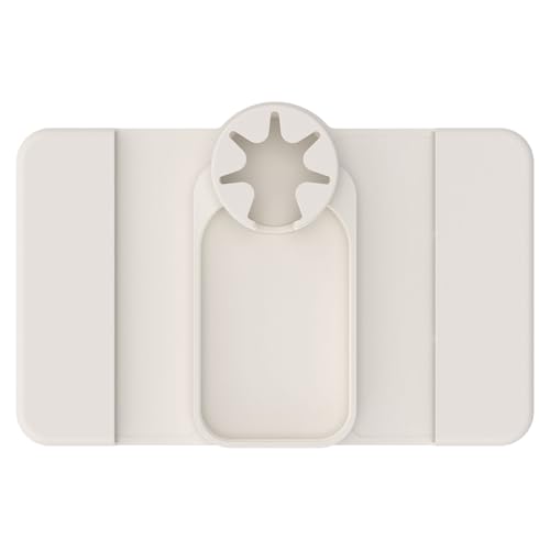 Sofa Armrest Organizer Tray with Cup Holder and Side Pockets, Non-Slip Silicone Caddy for Drinks Remote Control Phone Snacks, Living Room Couch Arm Storage(White) - color: White