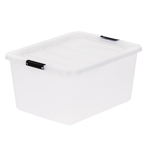 IRIS USA 6-Pack High-Capacity Clip Box with Latching Lids, 32 Quart Craft Storage Bins, Art & Writing Supply Containers for Home, Office & Classroom Organization - size: 32.5 Qt, style: 6 Pack