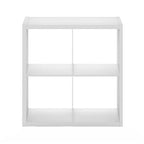 Furinno Cubicle Book Shelf, 4-Cube Bookshelf, Extra Thick Frame Reversible Bookcase with Open Back, 14.6 x 30 x 30, for Living Room, Bedroom, Home Office, Plain White - color: Plain White, size: 4-Cube