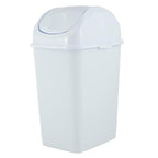 Superio Mini Desktop Trash Can with Swing Top Lid Portable Plastic Garbage Can for Countertop, Desktop, Make up Vanity, Bathroom, Car, Under Sink, Dorm, Compact Waste Bin 5 L, 1.25 Gal. (White) - size: 1.25 Gallon, style: 1 Pack