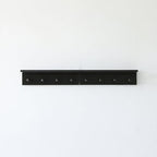 Entrance Coat Rack ，Coat Hooks, Wall-Mounted Wooden Hook Rack, Wall-Mounted Shelves are Very Suitable (Black Color Finish—A-2) - style: black color finish—A-2