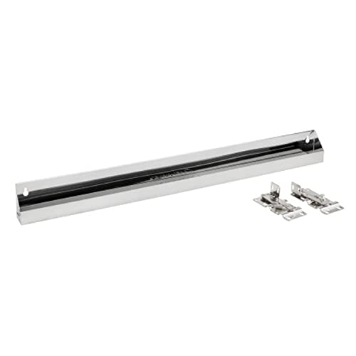 Rev-A-Shelf 31" Slim Tip-Out Sink Tray for Kitchen and Bathroom Base Cabinets, Large Pull Out Stainless Steel Storage Organizer, Silver, 6541-31-52 - size: 31" x 3" x 1.7"