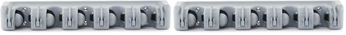 ForHauz Broom Holder with 5 Holding Positions & 6 Hooks, Easy Wall Mount Storage for Organizing Garage or Closet (Pack of 2) - size: 1 Count (Pack of 2)