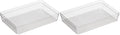 Oggi Clear Drawer Organizer | 6" X 9" | Pack of 2 | For Kitchen & Office | Utensil Storage - size: 6" by 9" (Pack of 2)