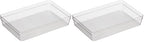 Oggi Clear Drawer Organizer | 6" X 9" | Pack of 2 | For Kitchen & Office | Utensil Storage - size: 6" by 9" (Pack of 2)