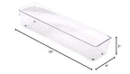 iDesign Recycled Plastic Drawer Organizer, Set of 2, The Linus Collection – 4" x 16" x 3", Clear Bins - size: 4 x 16 x 3, style: Pack of 2