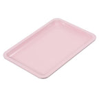 Beavorty Stainless Steel Jewelry Tray Pink Ring Holder Multi-Functional Nail Tool Organizer Trinket Storage Plate with Stable Feet 7X5 Inches - color: Pink