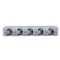 ForHauz Broom Holder with 5 Holding Positions & 6 Hooks, Easy Wall Mount Storage for Organizing Garage or Closet - size: 1 Count (Pack of 1)