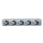 ForHauz Broom Holder with 5 Holding Positions & 6 Hooks, Easy Wall Mount Storage for Organizing Garage or Closet - size: 1 Count (Pack of 1)