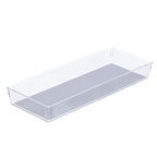 Glad Drawer Organizer Bin, 15x6 - Heavy Duty Clear Plastic Storage Tray for Junk Drawers, Kitchen Utensils, Bathroom Vanity, and Organizing Pantry - BPA Free, Food Safe, Non Slip - size: 15x6