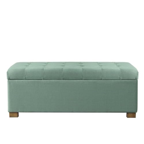 HomePop Large Storage Ottoman Bench with Lift Off Lid, Teal 46" x 18" x 18" - color: Teal