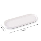 Ceramic Sink Tray, Bathroom Counter Tray, Bathtub, Cosmetics Dish, Candle, Perfume Shampoo Liquid Soap Simple Style Design Suit for Bathroom and Kitchen (White) - color: White